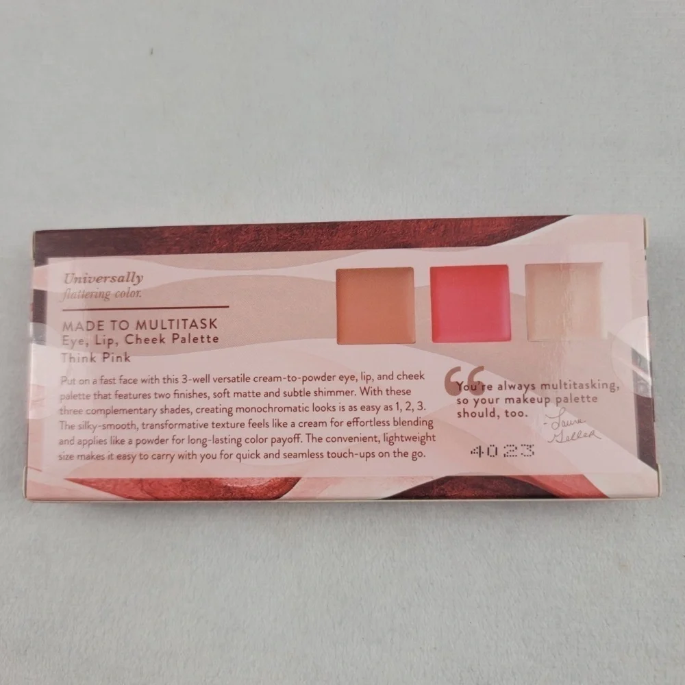 NIB Laura Gellar eye, lip and cheek pallet - think pink